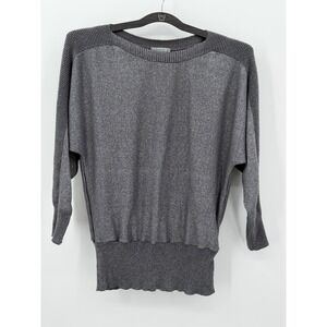 Joseph‎ A Womens Sweater Silver Sparkle Knit Dolman Sleeve Size Medium